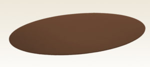 Brown Oval Desk Pad