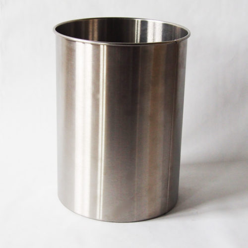 Brushed Stainless Steel Wastebasket Prestige Office Accessories Olympus Digital Brushed Stainless Steel